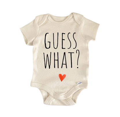 Guess What Announcement Newborn Baby Onesie® Bodysuit