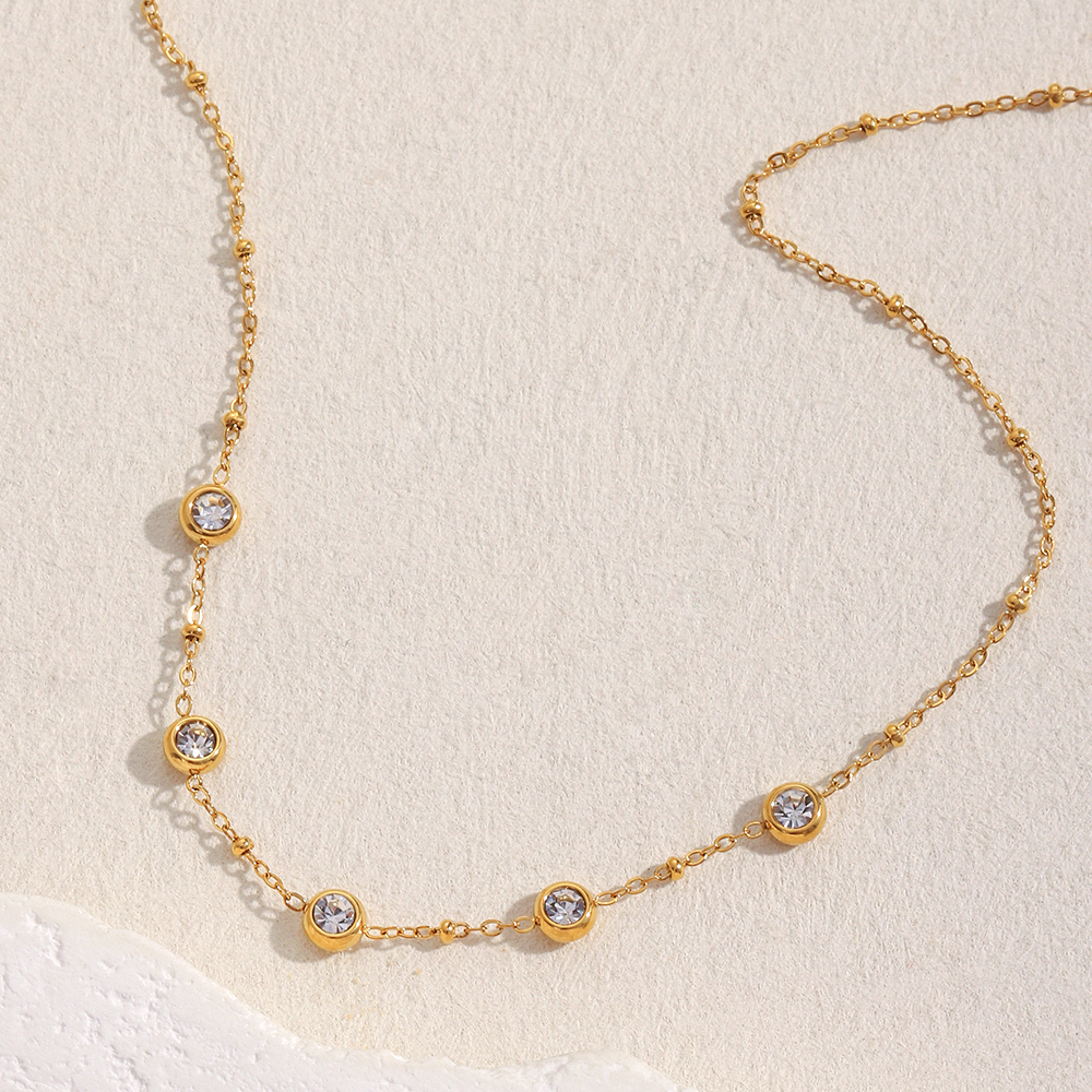 Bezeled Lilylight Necklace - Stainless Steel
