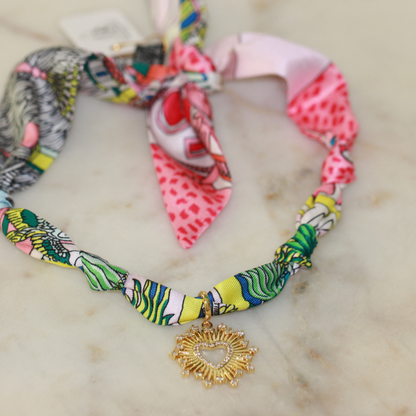 Presley Heartburst Scarf Necklace
