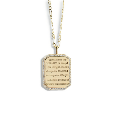 God Grant me Serenity Necklace Gold