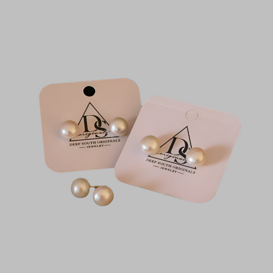 Freshwater Pearl Stud Earrings ~ Deep South Originals