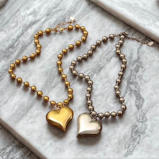 Beaded Heart Necklace ~ Deep South Originals