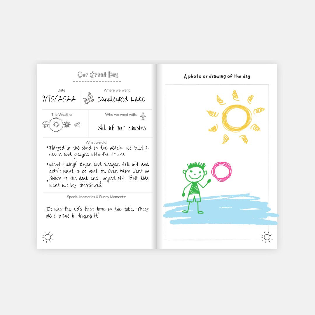 Kids Great Day Journal- Rainbow Stripes