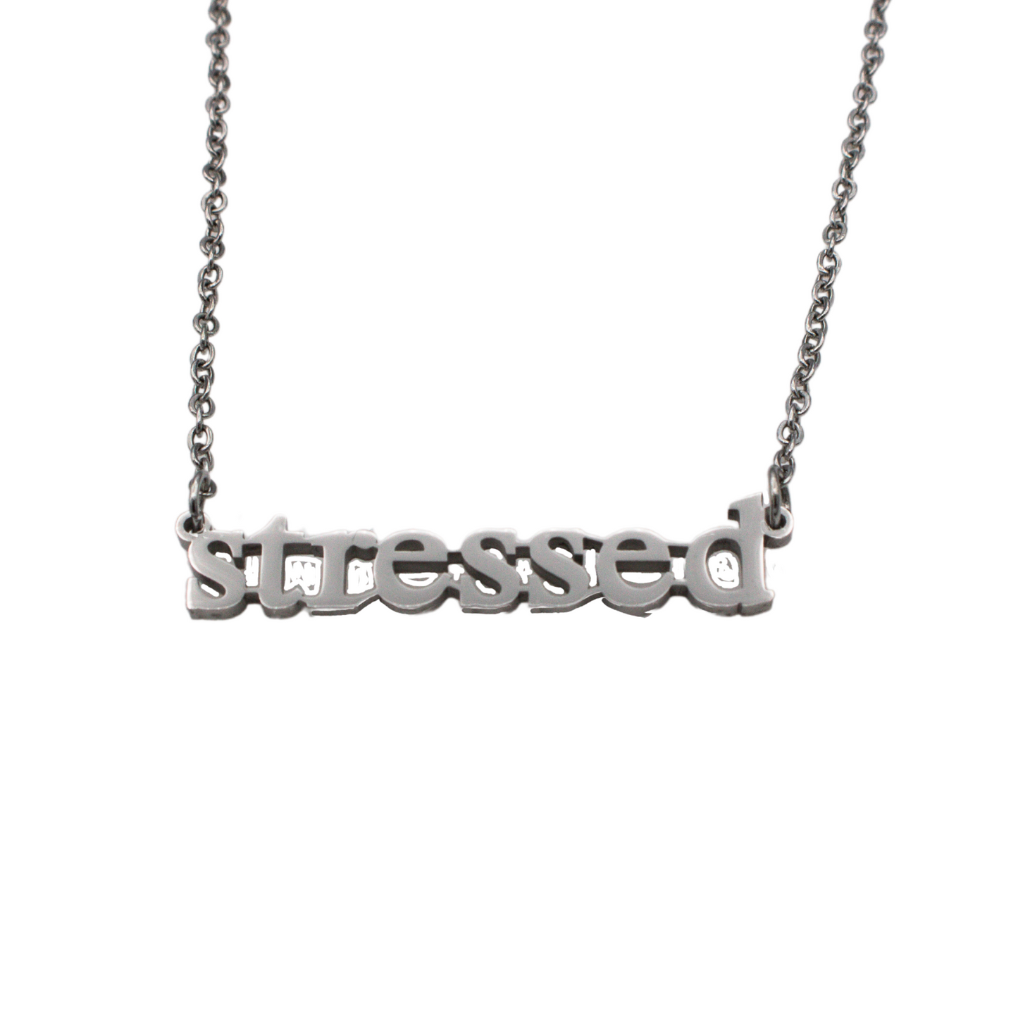 Stressed Cutout Necklace