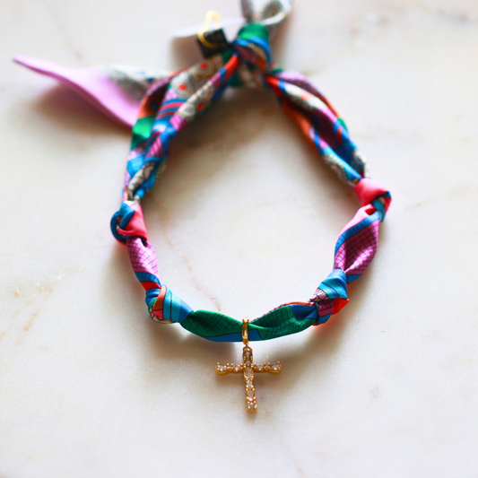 Scarf Necklace ~ Multi Color Pattern