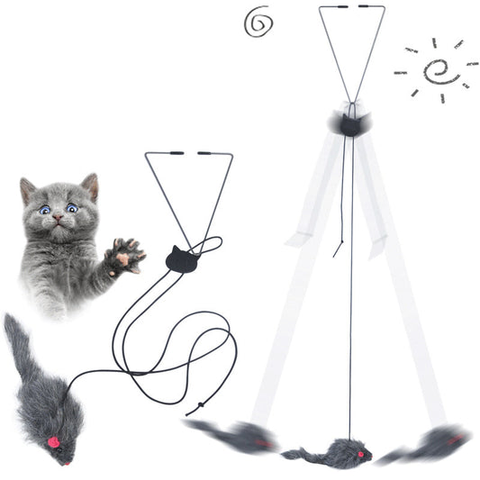Telescopic Hanging Mouse Cat Toy