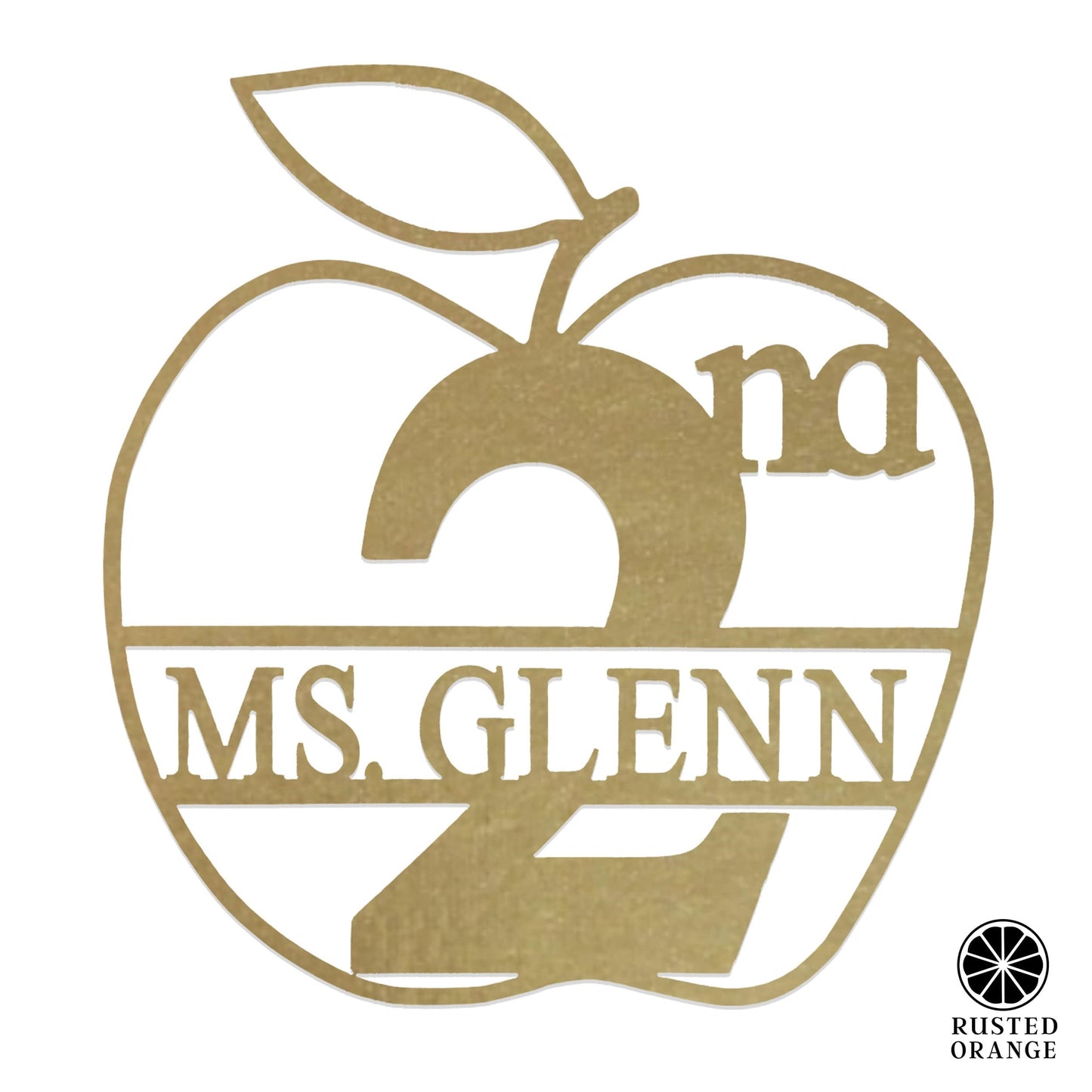 Apple Monogram - 2 Sizes - Personalized Teacher Gift or Farm Decor