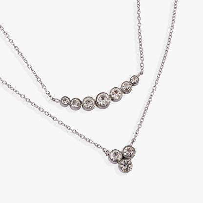Double-Layer Crystal Necklace