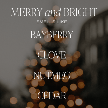 Merry and Bright Soy Candle - White Jar - 11 oz