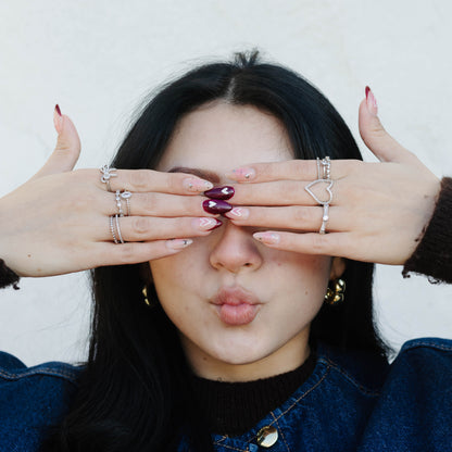 Love Silver Ring Set