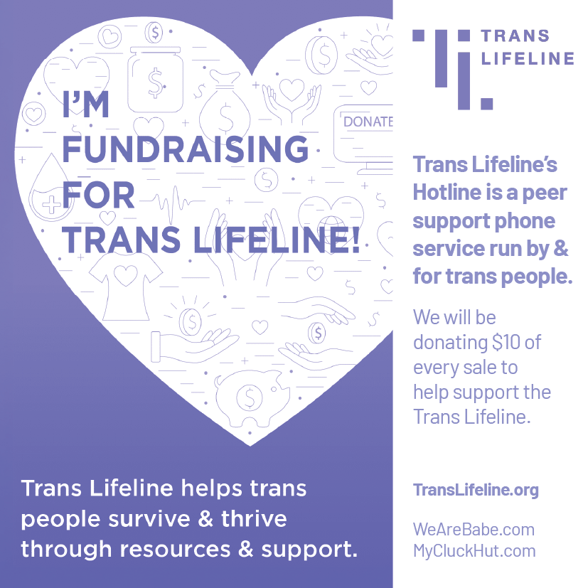 Revolt Cutout Necklace for Trans Lifeline - Babe Co x My Cluck Hut