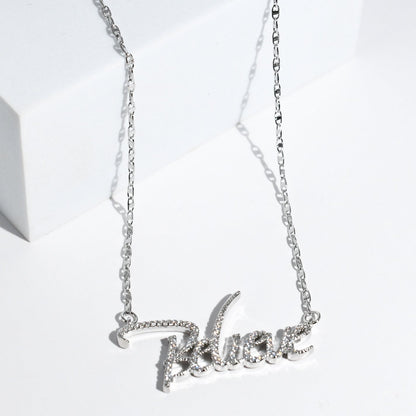 Believe Silver Necklace