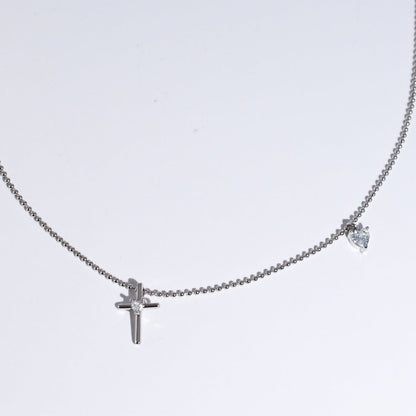 Sisters in Christ Silver Necklace