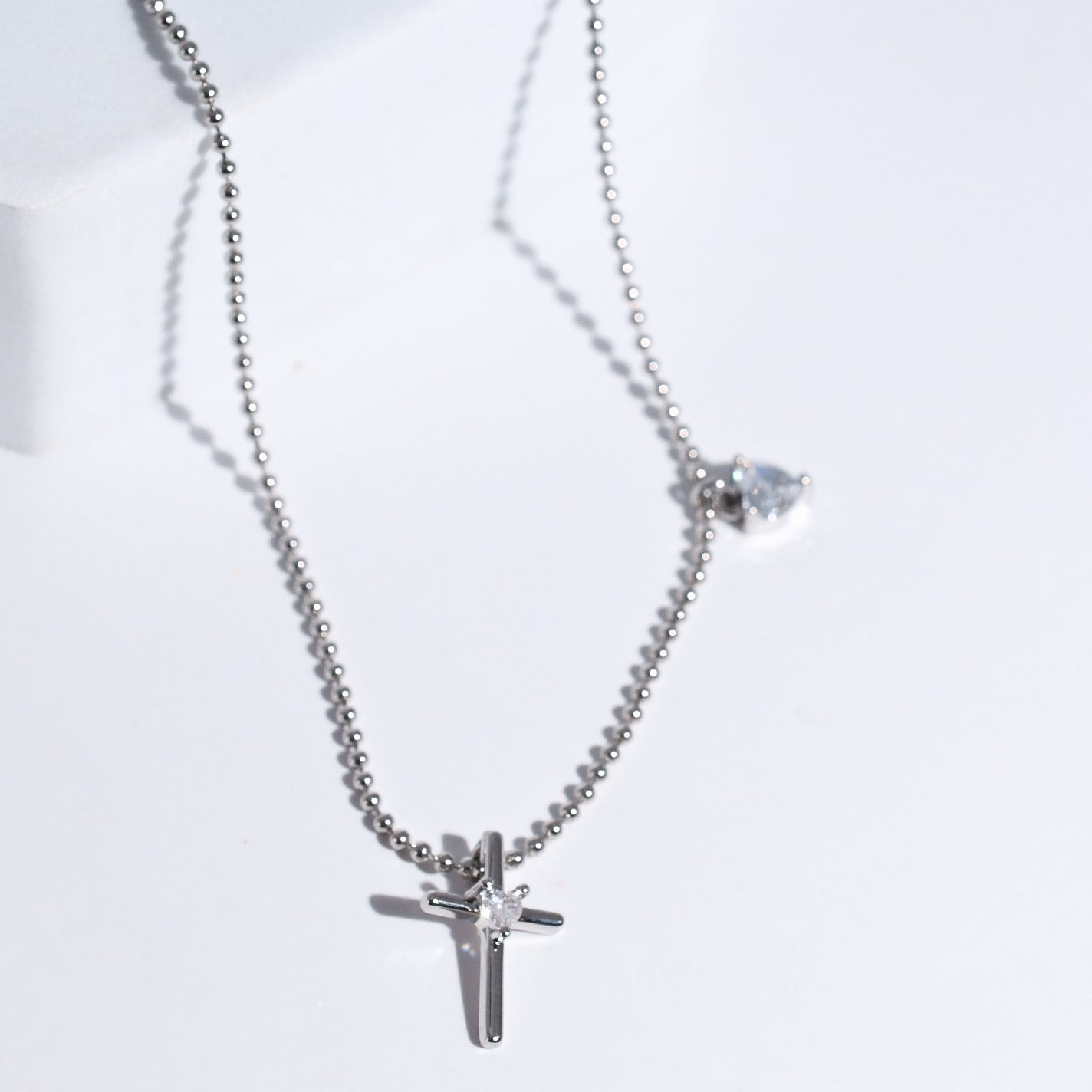 Sisters in Christ Silver Necklace