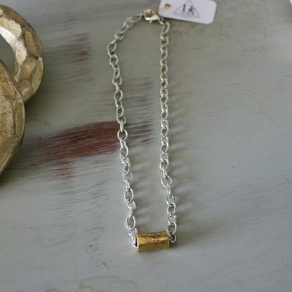 Hammered Tube Necklace