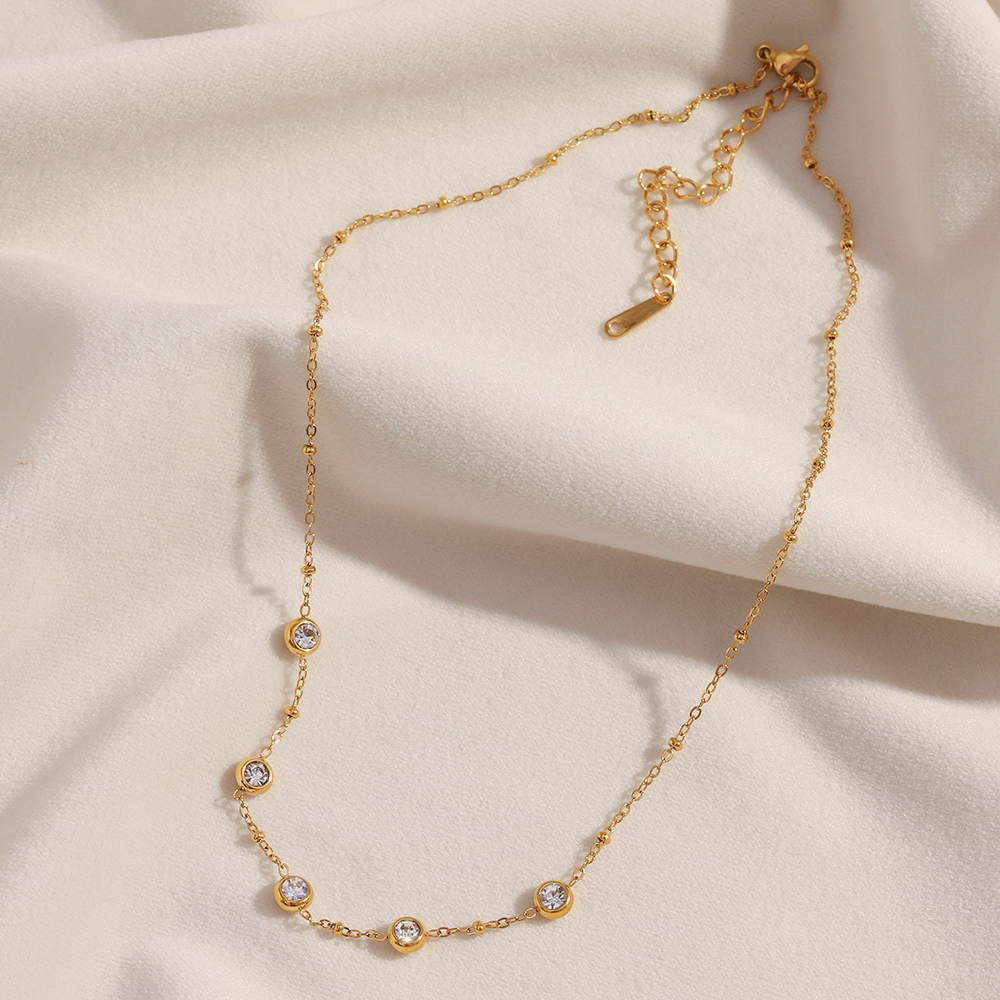 Bezeled Lilylight Necklace - Stainless Steel
