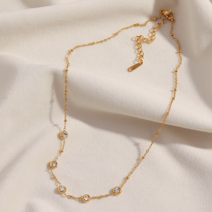 Bezeled Lilylight Necklace - Stainless Steel