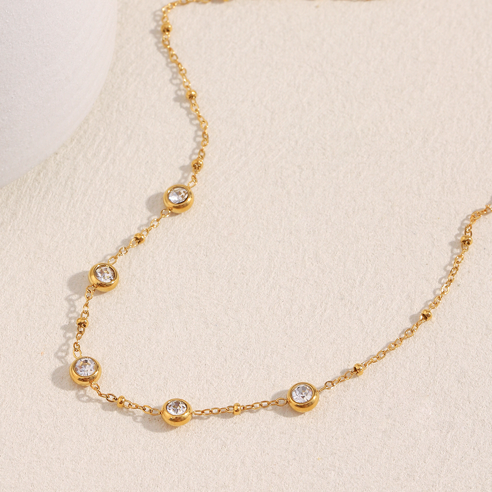 Bezeled Lilylight Necklace - Stainless Steel