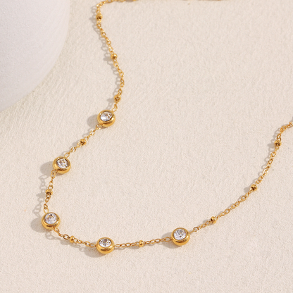 Bezeled Lilylight Necklace - Stainless Steel