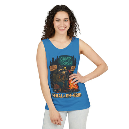 Camp Trash Raccoon Tank Top – Feral & Off-Grid Summer Shirt by Trash Cult