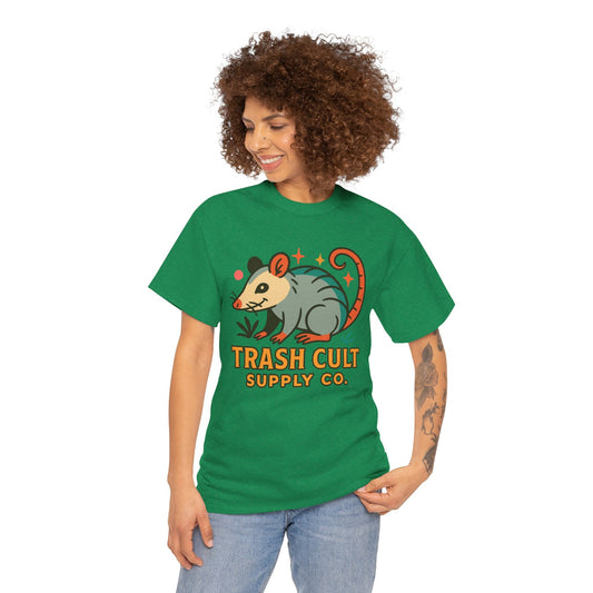 Trash Cult Unisex Cotton Tee, Trendy Apparel, Gift for Nature Lovers, Eco-Friendly Fashion, Unique Graphic Tee, Beach Casual Wear