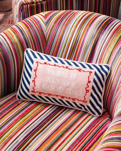 Paris Needlepoint Pillow
