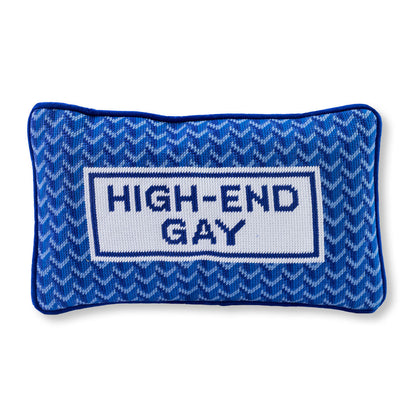 High End Gay Needlepoint Pillow