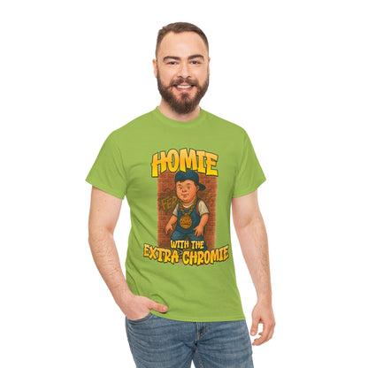 Homie with the Extra Chromie Shirt – Fun Supportive Tee for Down Syndrome Awareness – Gildan 5000