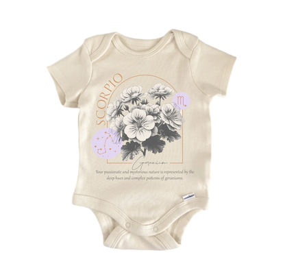 Scorpio Floral Celestial Newborn Baby Onesie® Bodysuit GS1