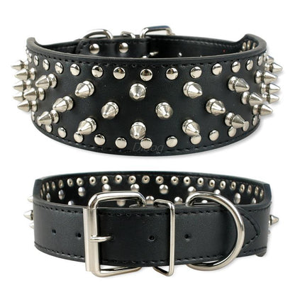 Rivet Studded Large Dog Collar