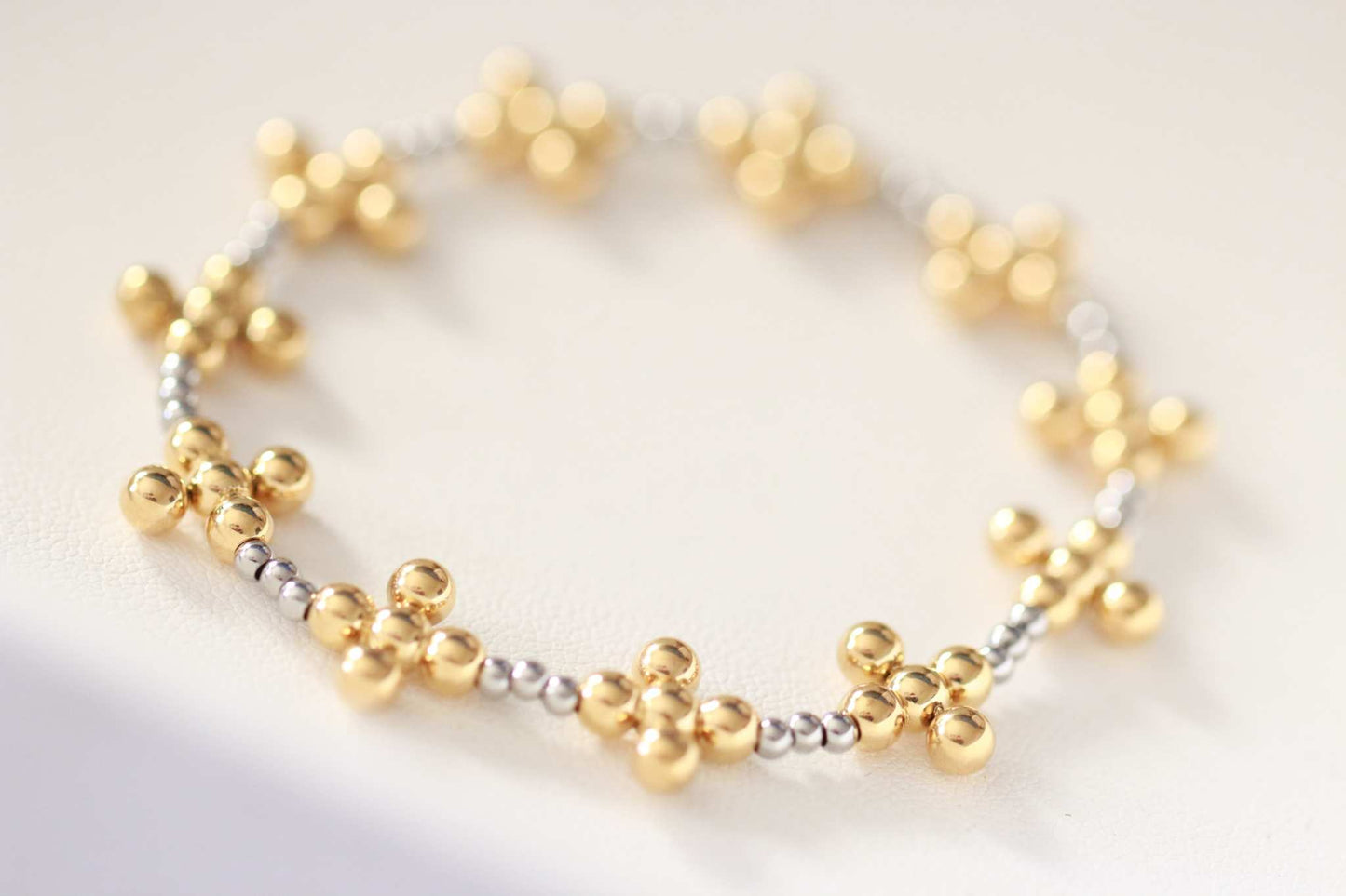Isabella Mixed Metal Stainless Bracelet 18k Gold Non Tarnish