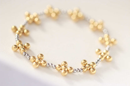 Isabella Mixed Metal Stainless Bracelet 18k Gold Non Tarnish