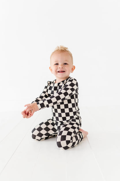 BAMBOO - BLACK CHECKERED 2 PC