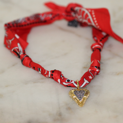 Honky Tonk Heart Scarf Necklace