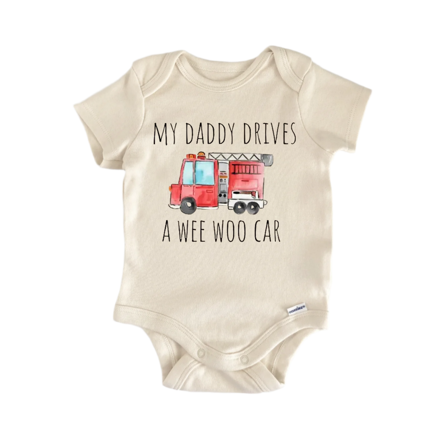 Fire Fighter Truck Newborn Baby Onesie® Bodysuit