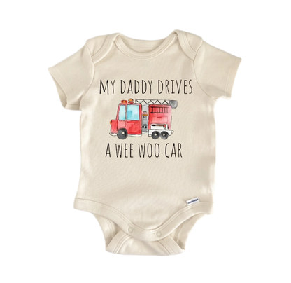Fire Fighter Truck Newborn Baby Onesie® Bodysuit