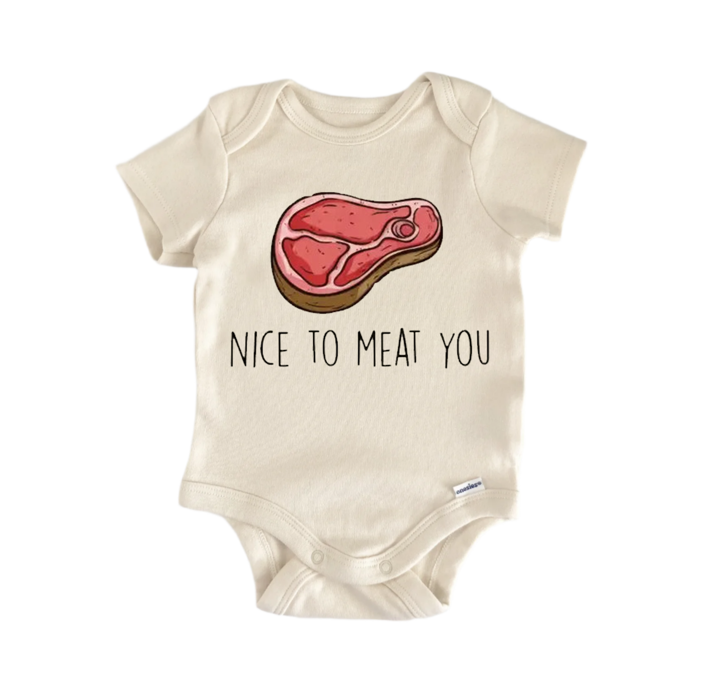 Meat You Bbq Newborn Baby Onesie® Bodysuit GS1