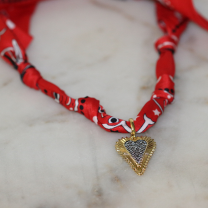 Honky Tonk Heart Scarf Necklace