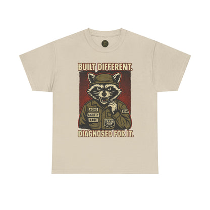 Built Different Diagnosed For It Military Raccoon Shirt – Gildan 5000