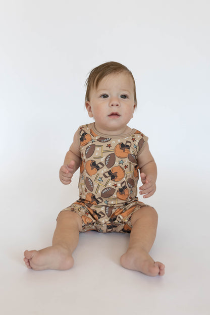 Football Shorty Tank Romper