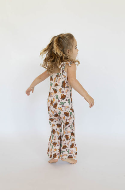 Pink Highland Cow Bell Romper