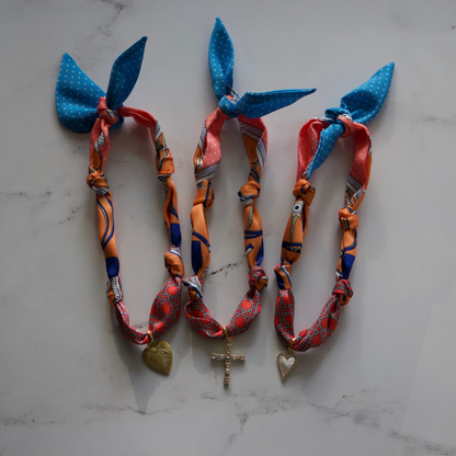 Scarf Necklace ~ Orange