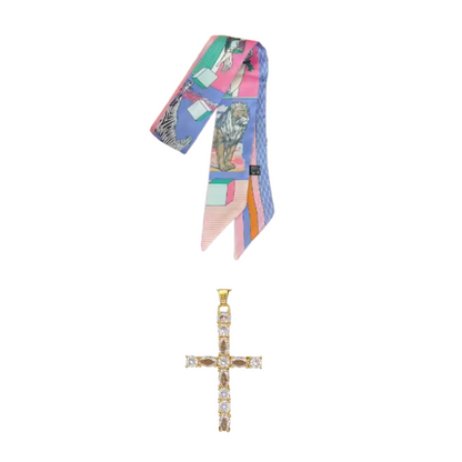 Zebra Faith Scarf Necklace