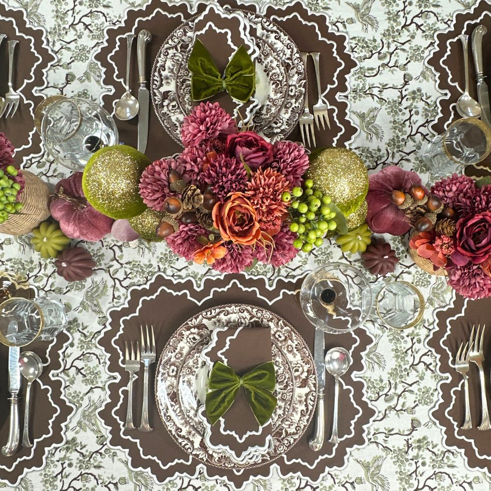 Olive: Velvet Bow Napkin Ties - (Set of 4)