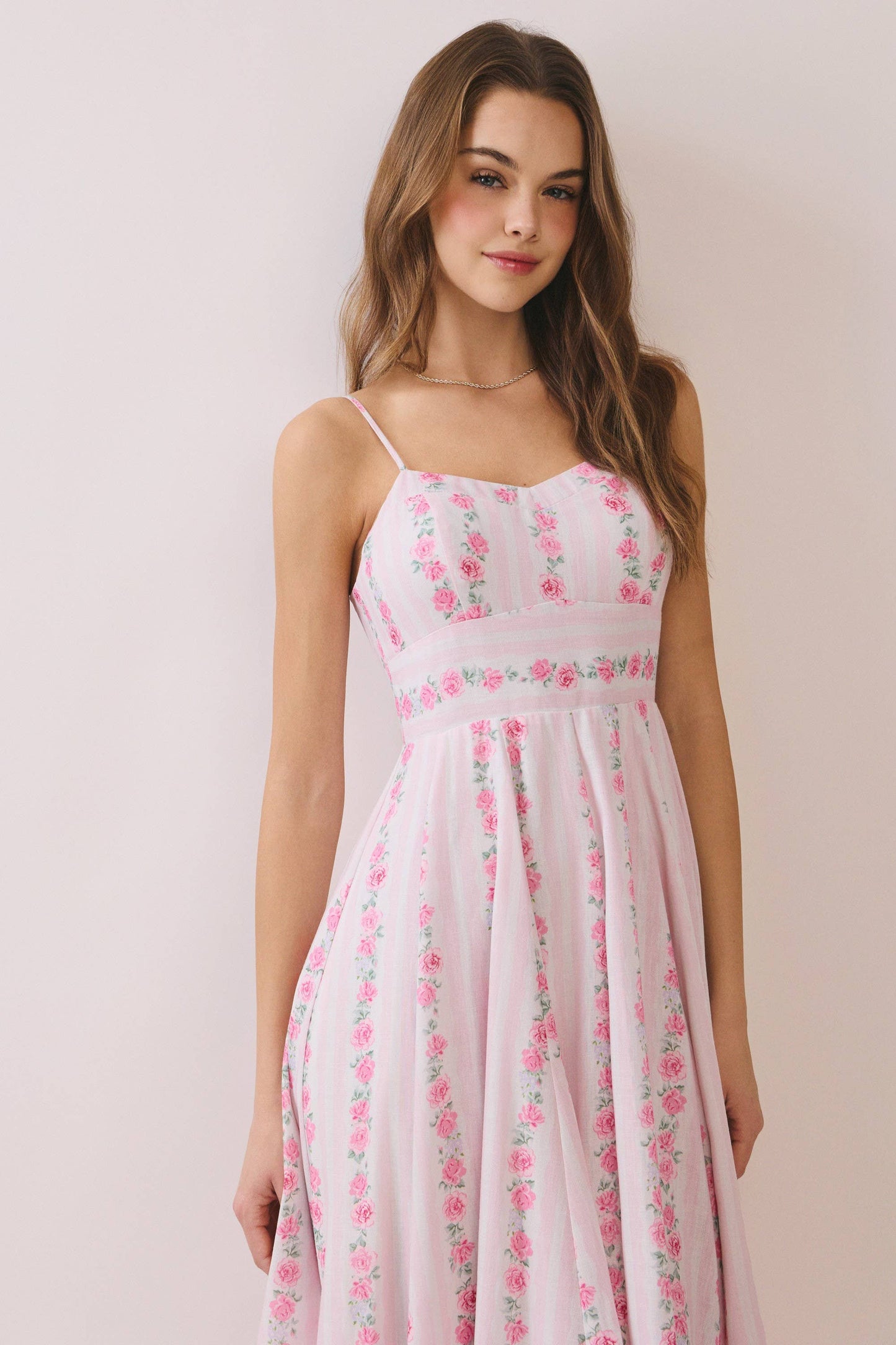 Floral Print Empire Waist Dress