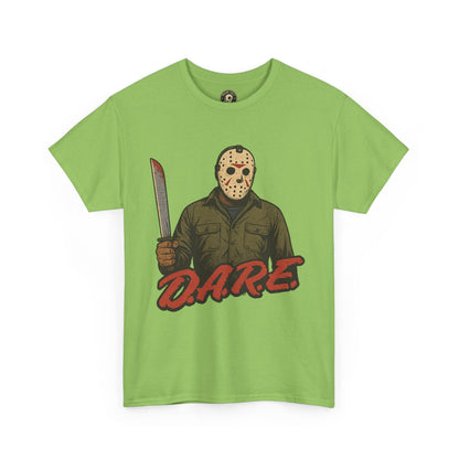 Jason Voorhees D.A.R.E. Parody Shirt – 1980s Horror Meme Tee | Gildan 5000 Slasher Graphic