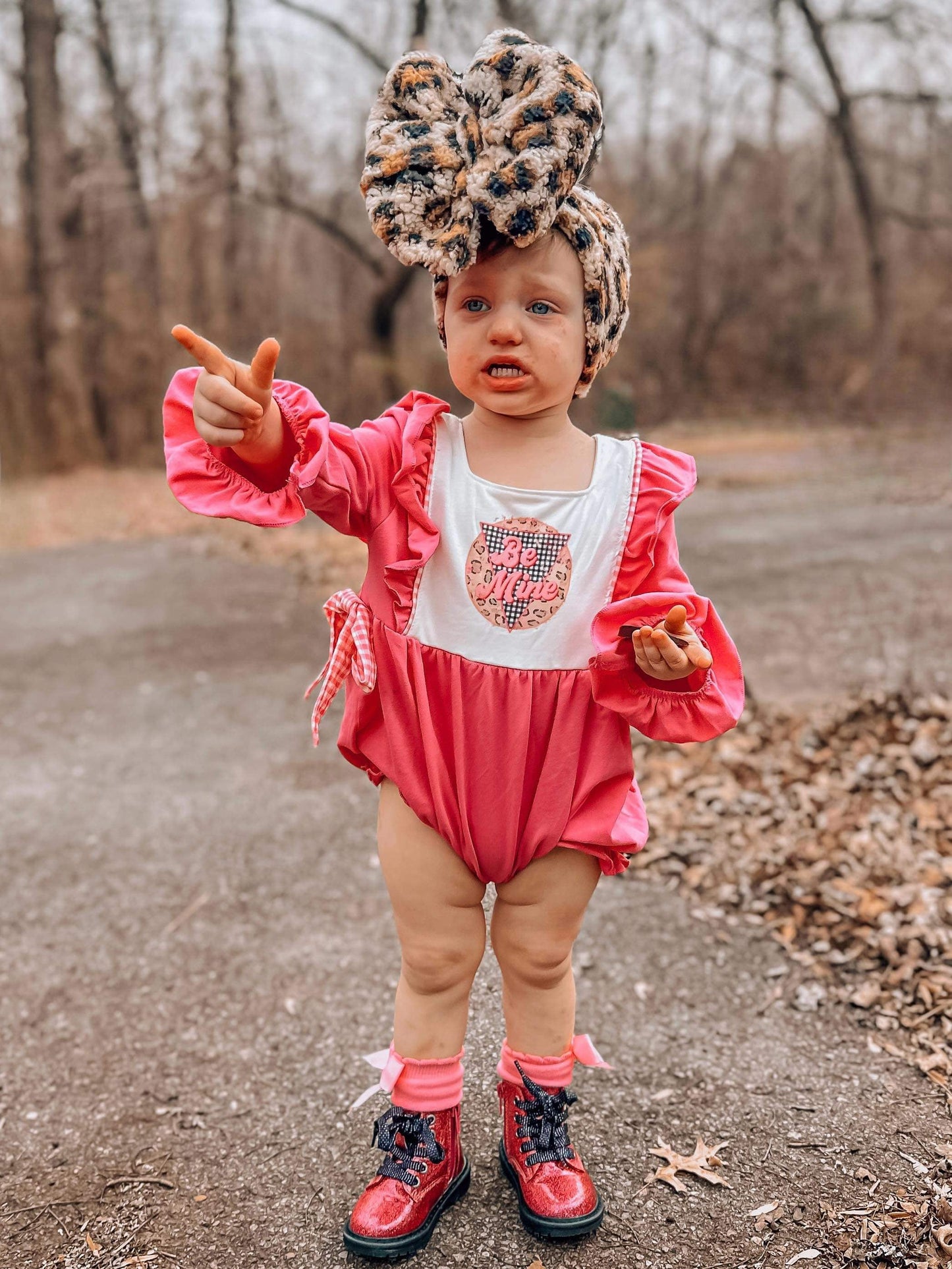 Be mine pink romper