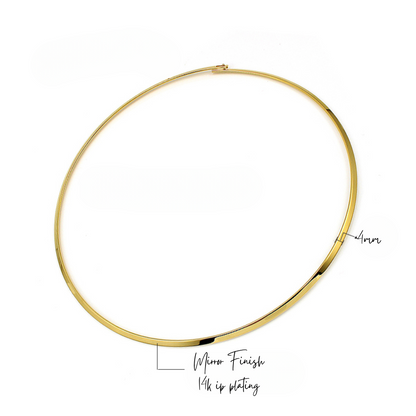Sleek Collar Choker Necklace 18K Non Tarnish
