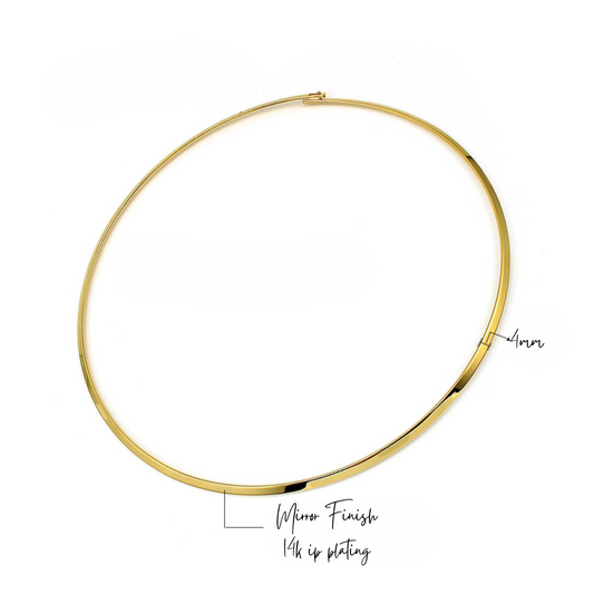 Sleek Collar Choker Necklace 18K Non Tarnish