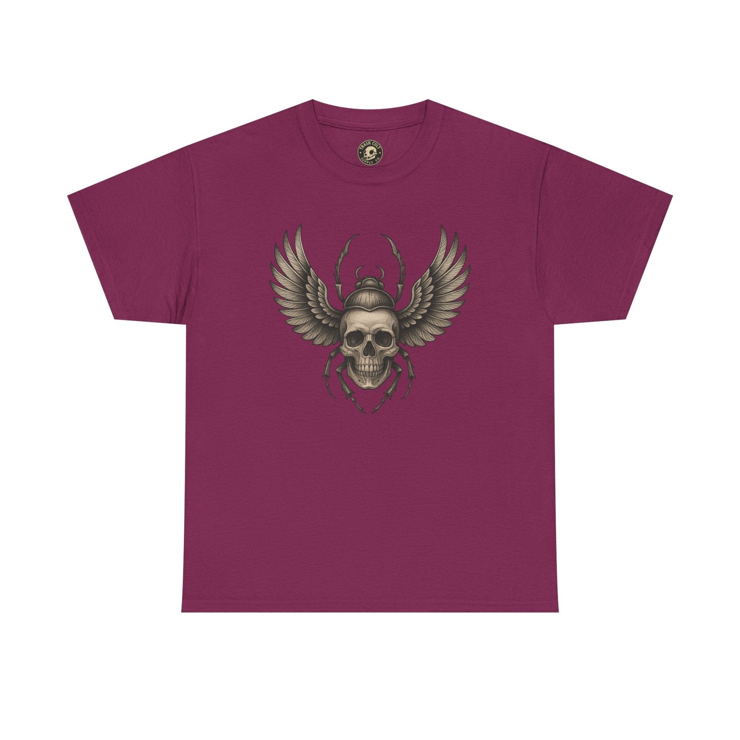 Winged Skull Scarab Shirt – Dark Gothic Beetle Graphic Tee – Gildan 5000 Unisex